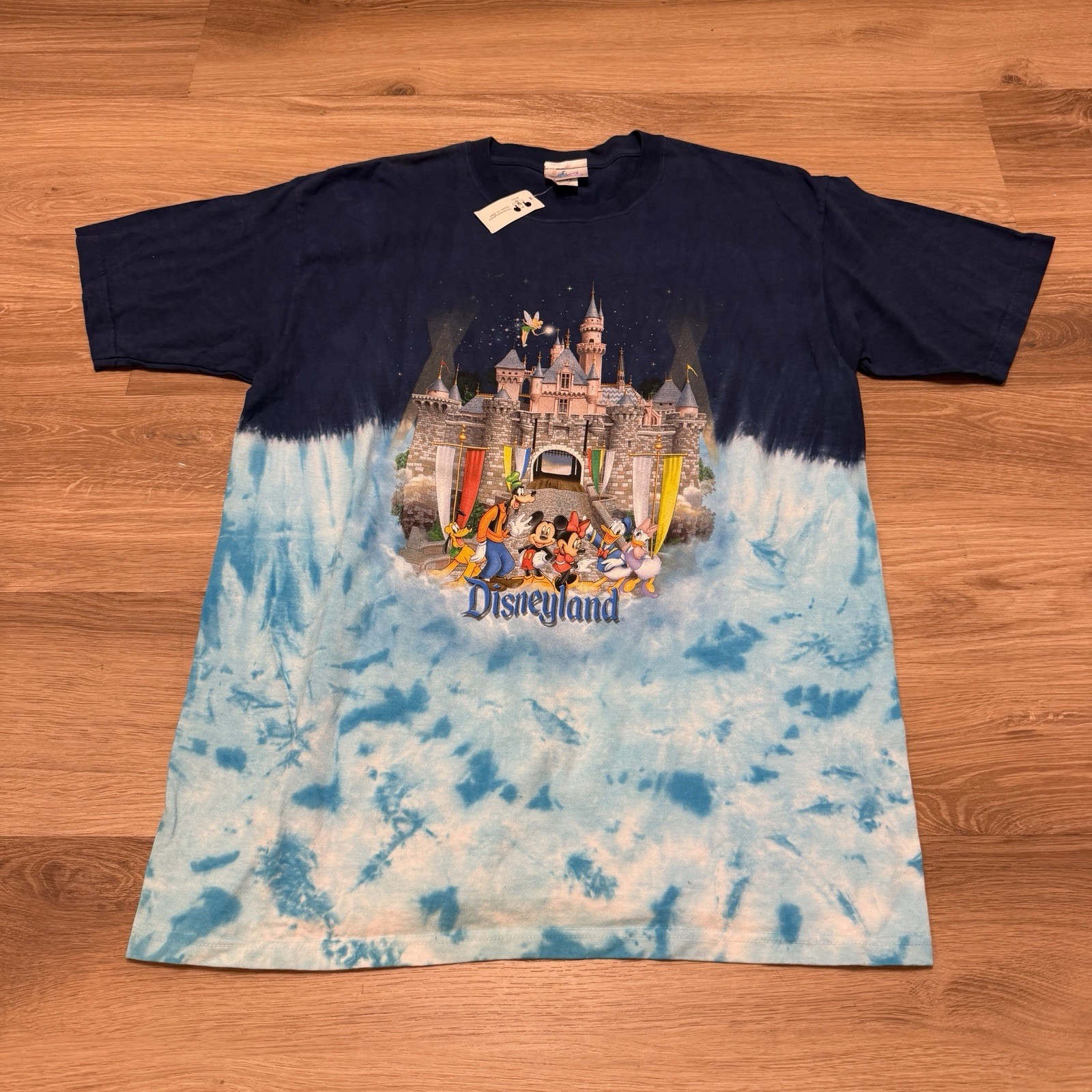 Vtg Disneyland Resort Tie Dye T Shirt Medium NWT Deadstock Castle Mickey Mouse