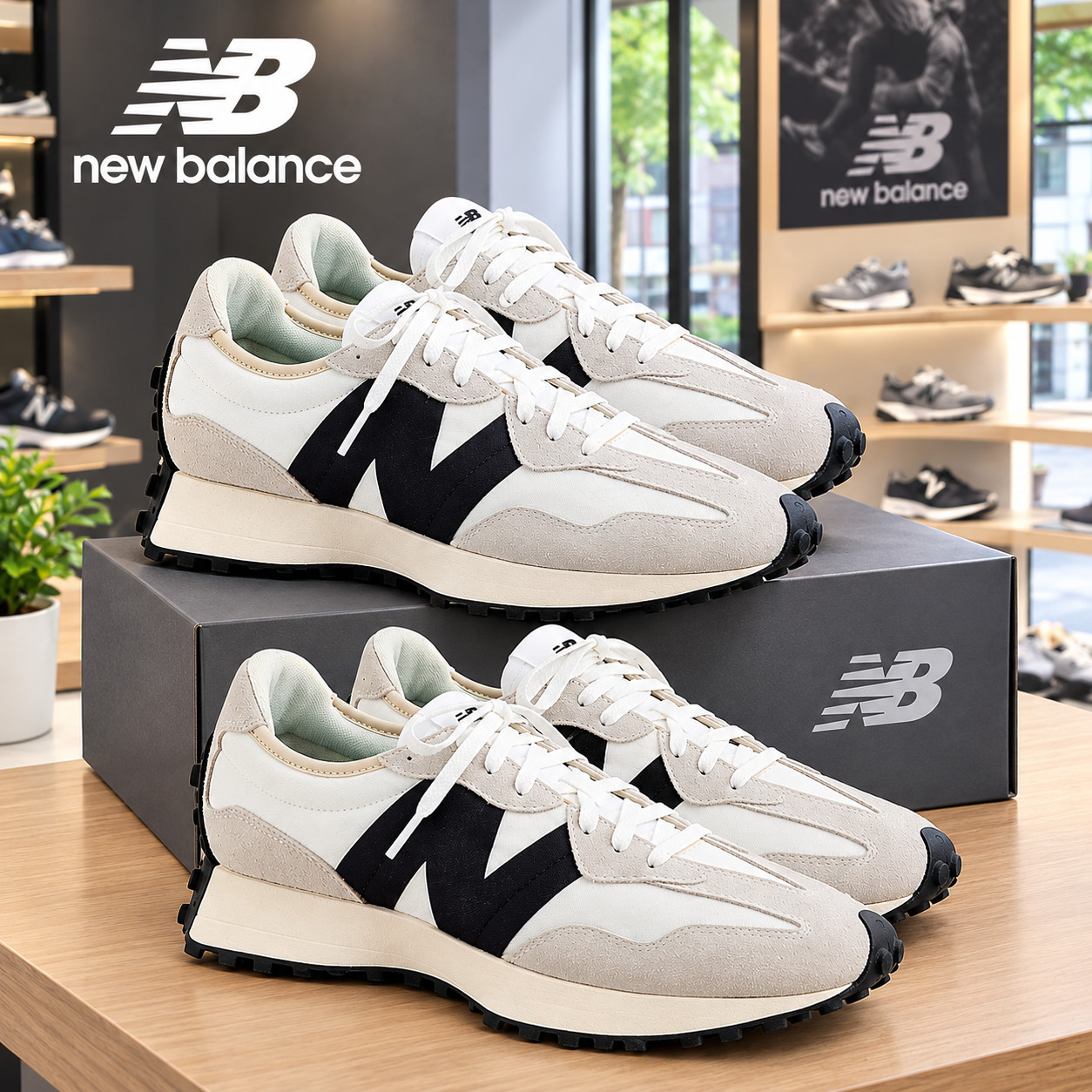 [FLASH SALE] New. Balance® 327 women\'s sneakers Sea Salt Black