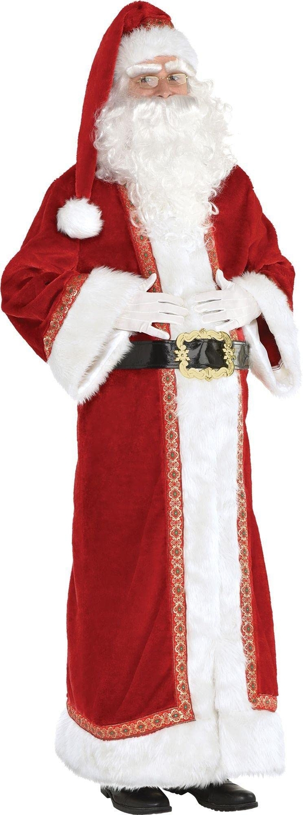 Father Christmas Santa Suit Costume - Adult Standard Size, 1 Piece, Red/White