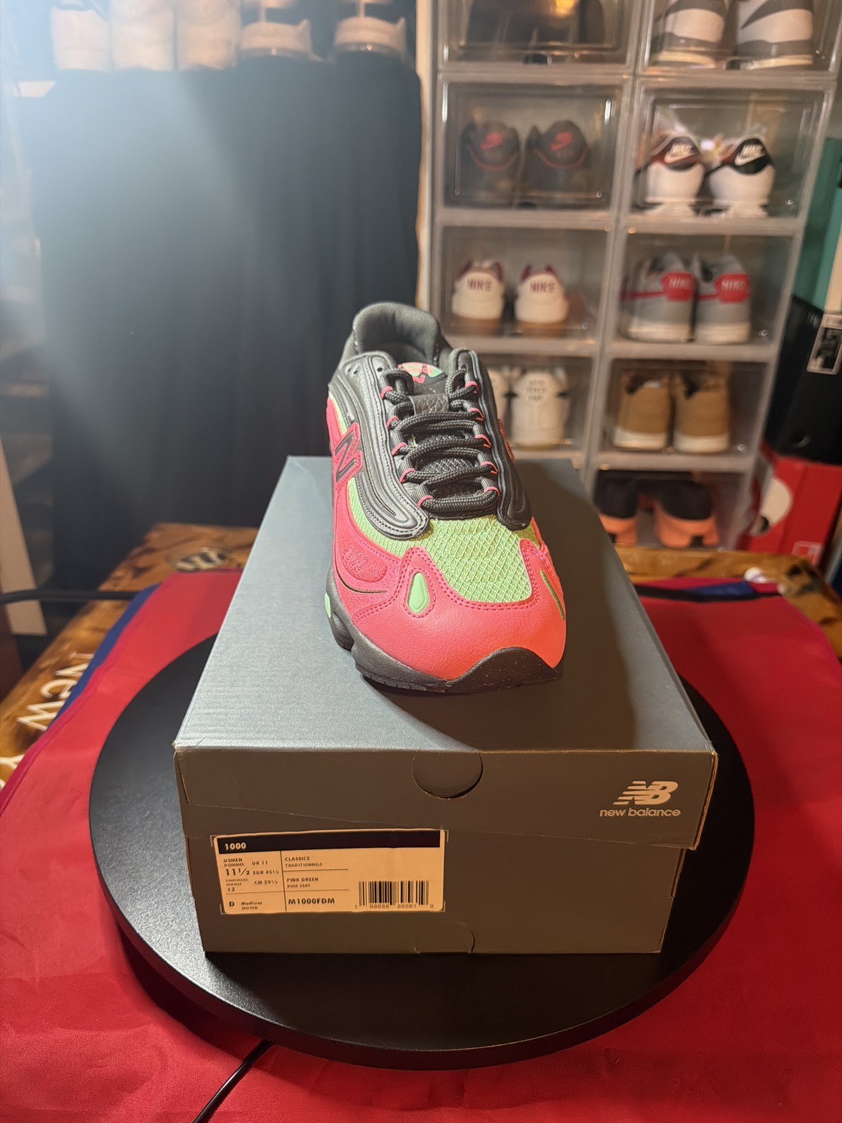 New Balance 1000 Pink Green Sneakers Size 11.5 M1000FDM