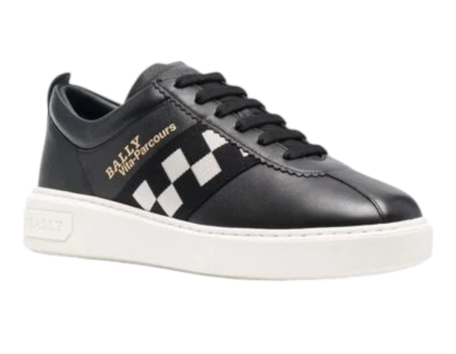 Bally Vita Parcours 6239633 Men's Black Calf Plain Leather Sneakers MSRP $552