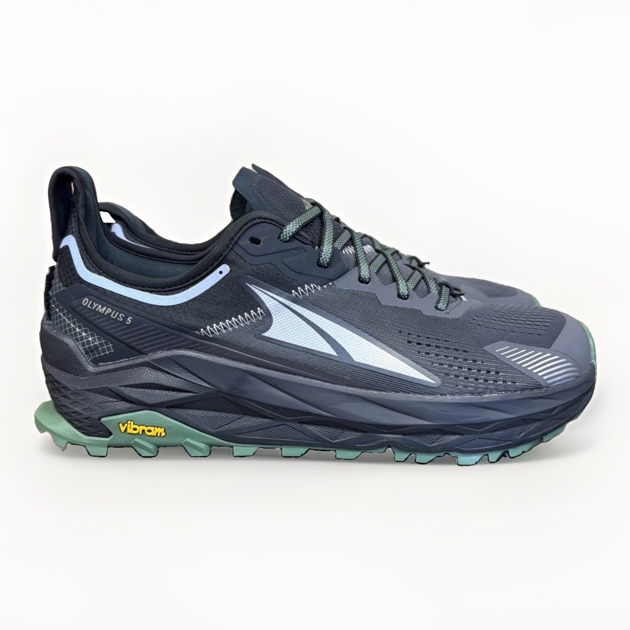 Altra Men\'s Olympus 5 Trail Grey Green Running Shoes Size 11.5