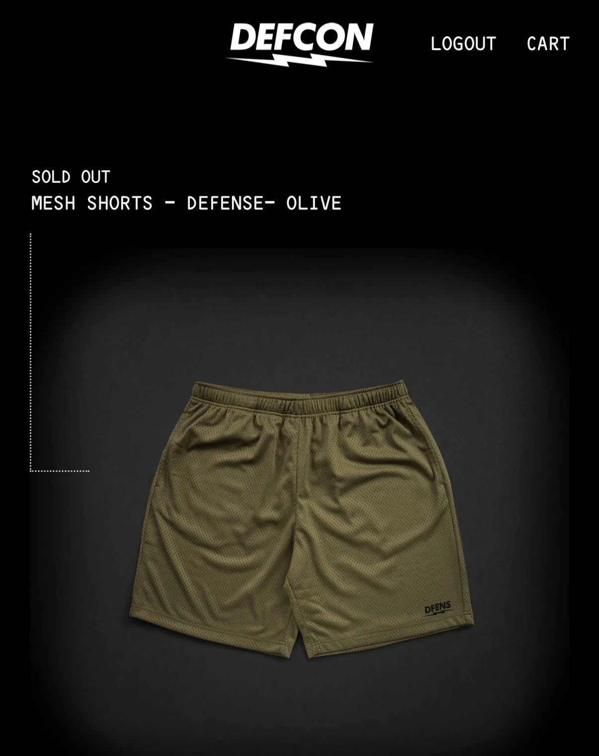 *NEW* Green DEFCON Group Limited Mesh Shorts Medium DFENS Olive Green