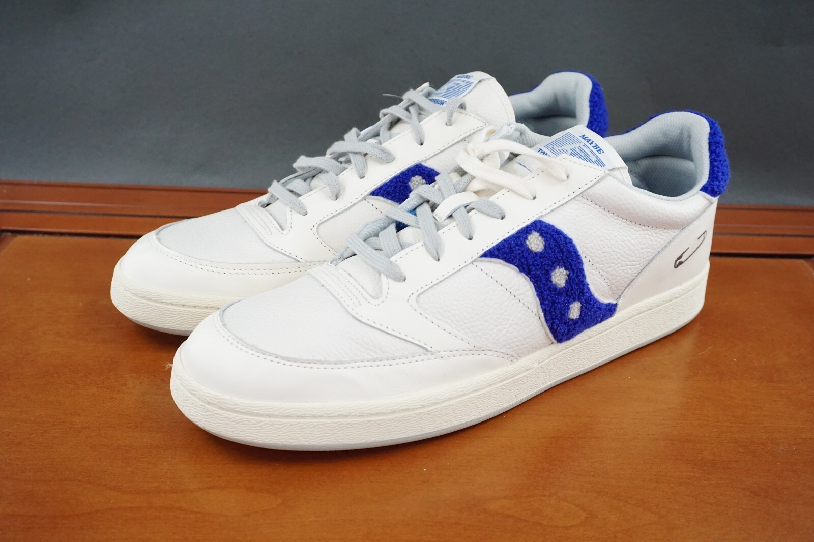 Saucony Maybe Tomorrow x Jazz Court Varsity Men\'s 13 White Leather Lace Up Shoes