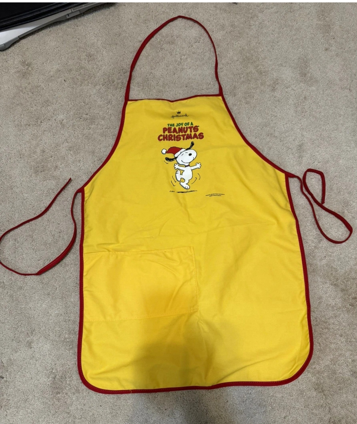 Vintage 2000s Hallmark Peanuts Christmas Joy Made In Usa Apron