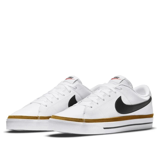 Nike Court Legacy Next Nature Men Size 9.5 White Black Ochre DH3162-100 New