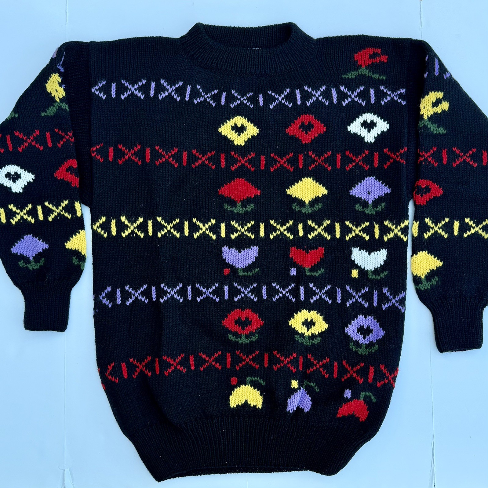 NEW Vintage 90’s Wool Geometric Crewneck Sweater