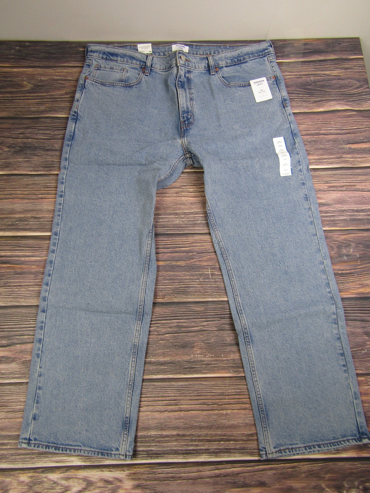 Denizen from Levis 285 Relaxed Straight Fit Mens Jeans Light Wash Blue 42x30 NWT