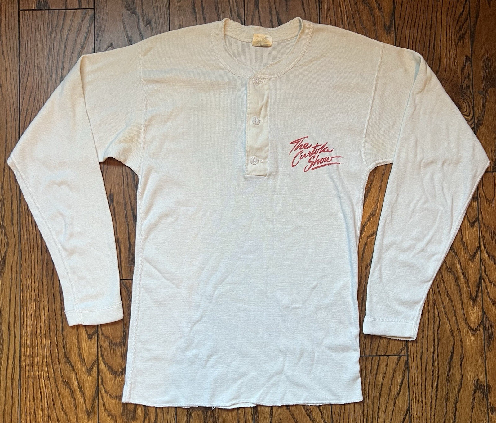 1983 Vintage Boby Cartola Lady With The Rose Henley Size Medium Made In USA
