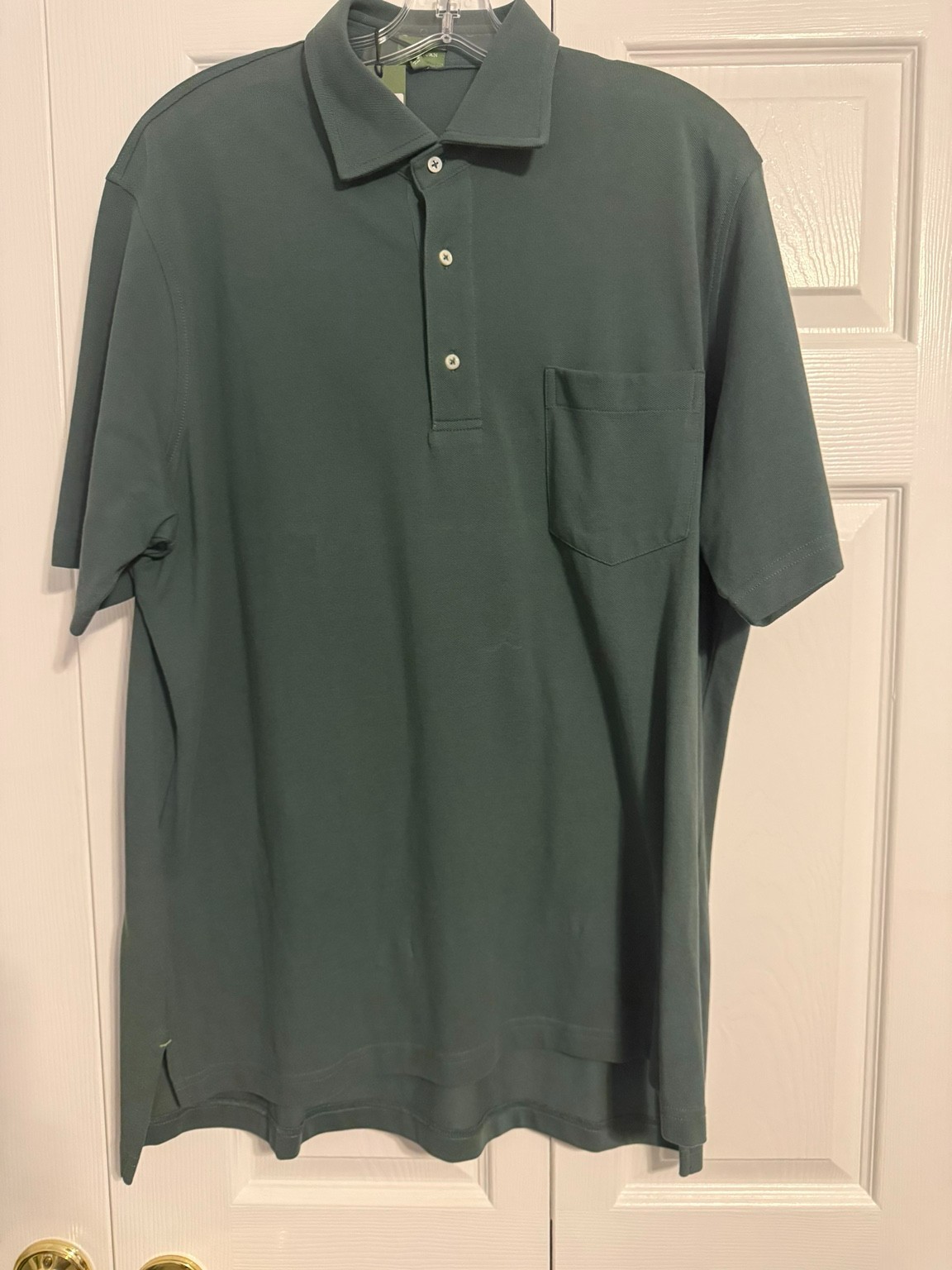 Sid Mashburn Polo Shirt Mens XL Dark Spruce Pique Green NWT $115