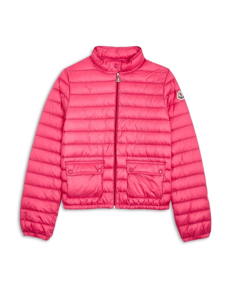 Moncler Lans Down Puffer Jacket Girls\' 12A Pink Long Sleeve Full Zip Closure