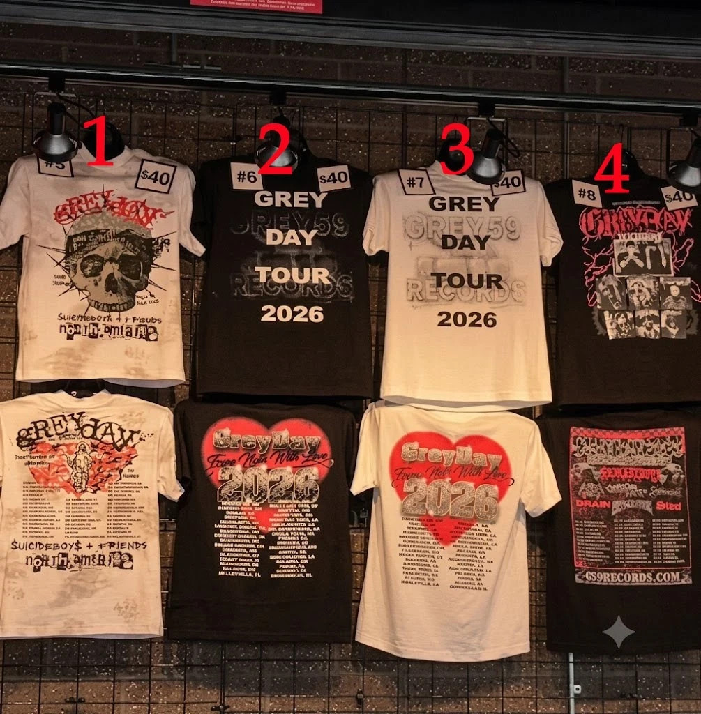 Hot New Suicideboys Grey Day Tour 2026 Hip Hop Concert 2 Sided T Shirt Unisex Te