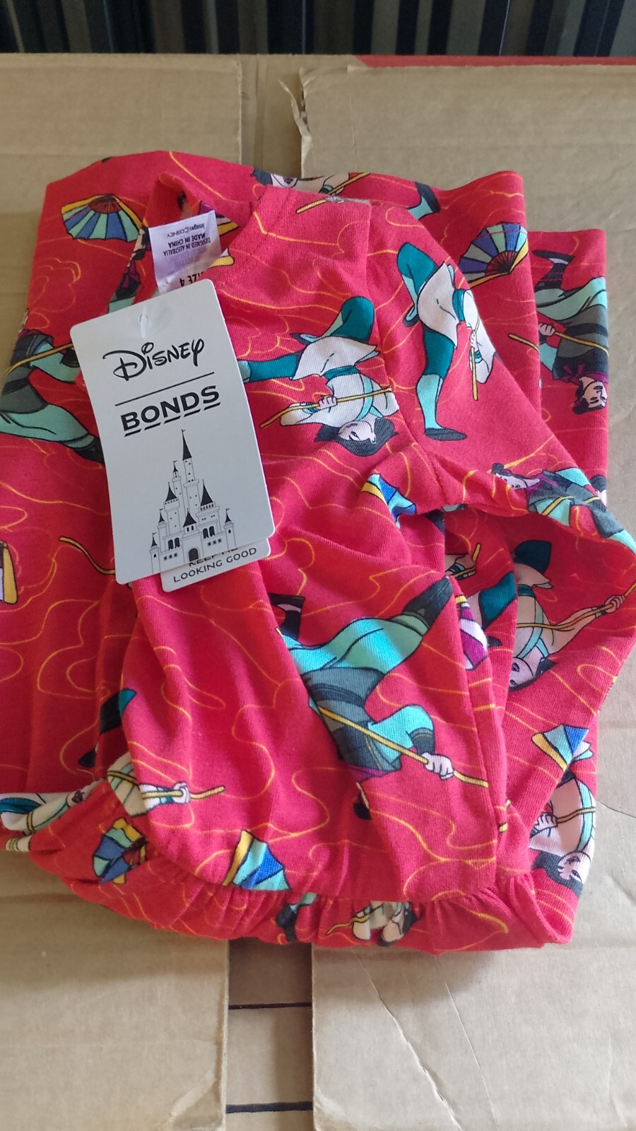 BONDS X DISNEY - Mulan Girls Hipster Dress - Size 4 - Brand New
