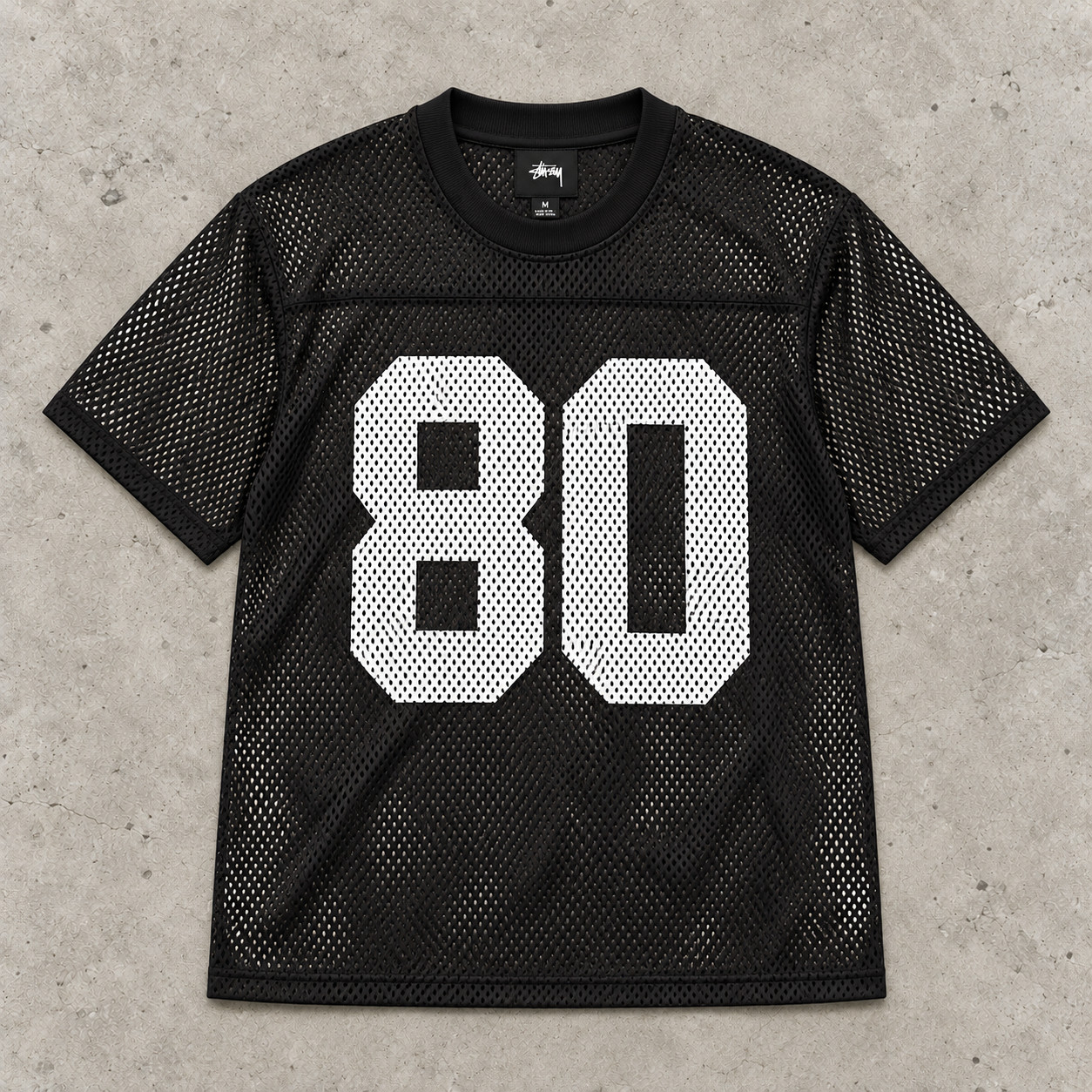 Stussy Team 80 Jersey Shirt Black Size XL Pre-Owned