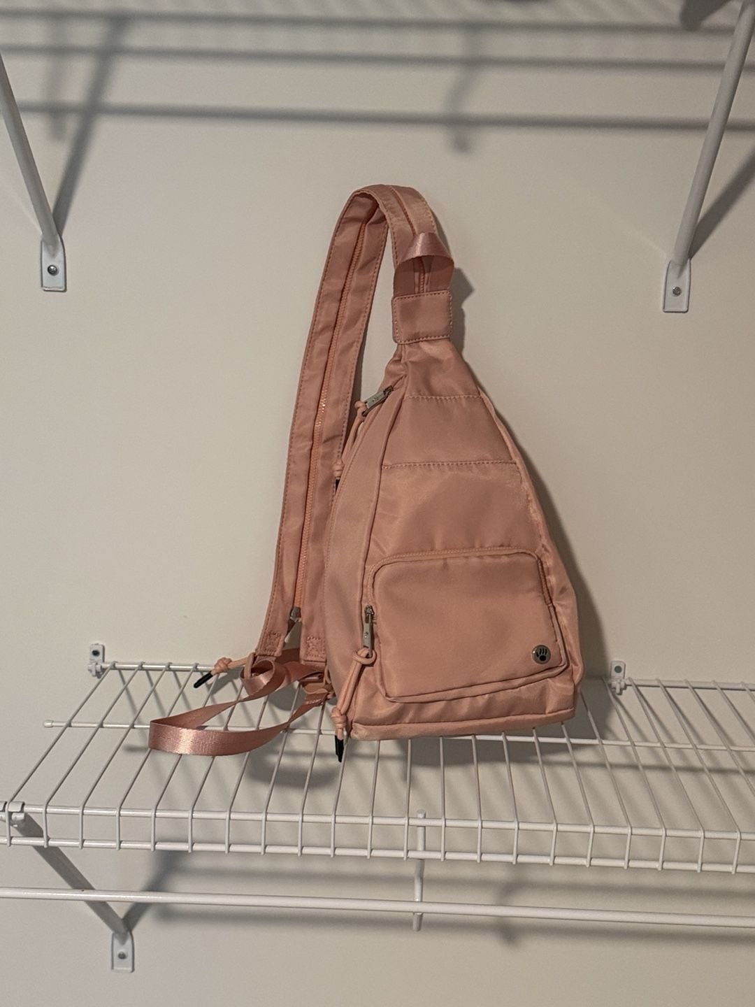 BEARPAW Women’s Pink Blush Nylon Sling Backpack Crossbody Bag