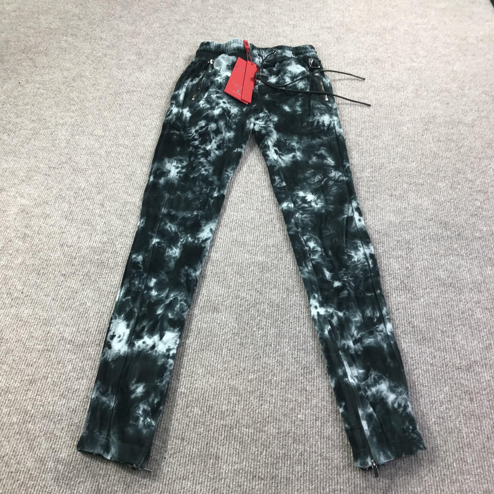 Guapi Pants Mens 28 Black Gray Tie Dye Limited Edition Dead Or Alive Streetwear
