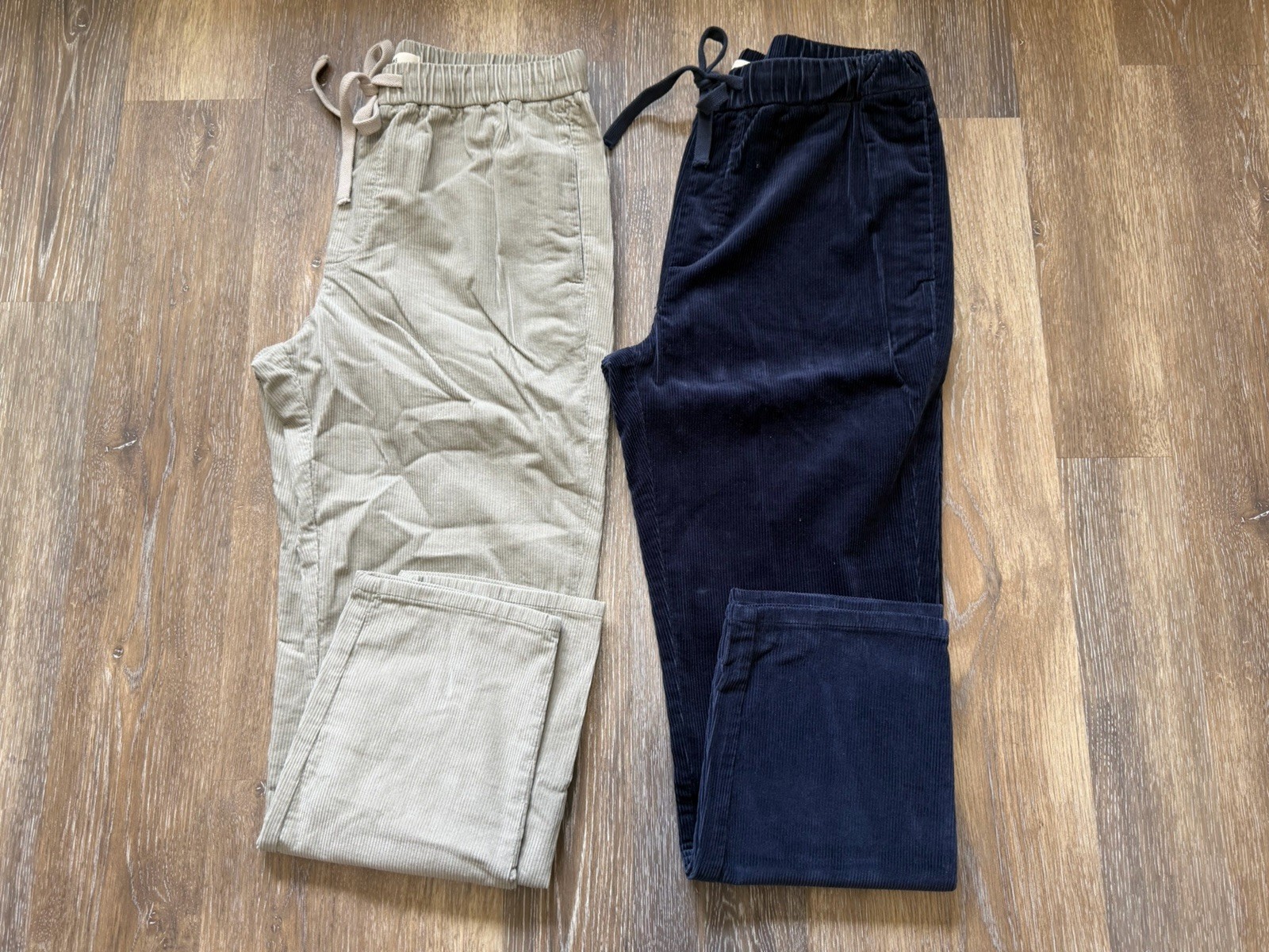 Men’s Corduroy Drawstring Pants, Size Medium, New, Lot Of 2, Casual Pants 