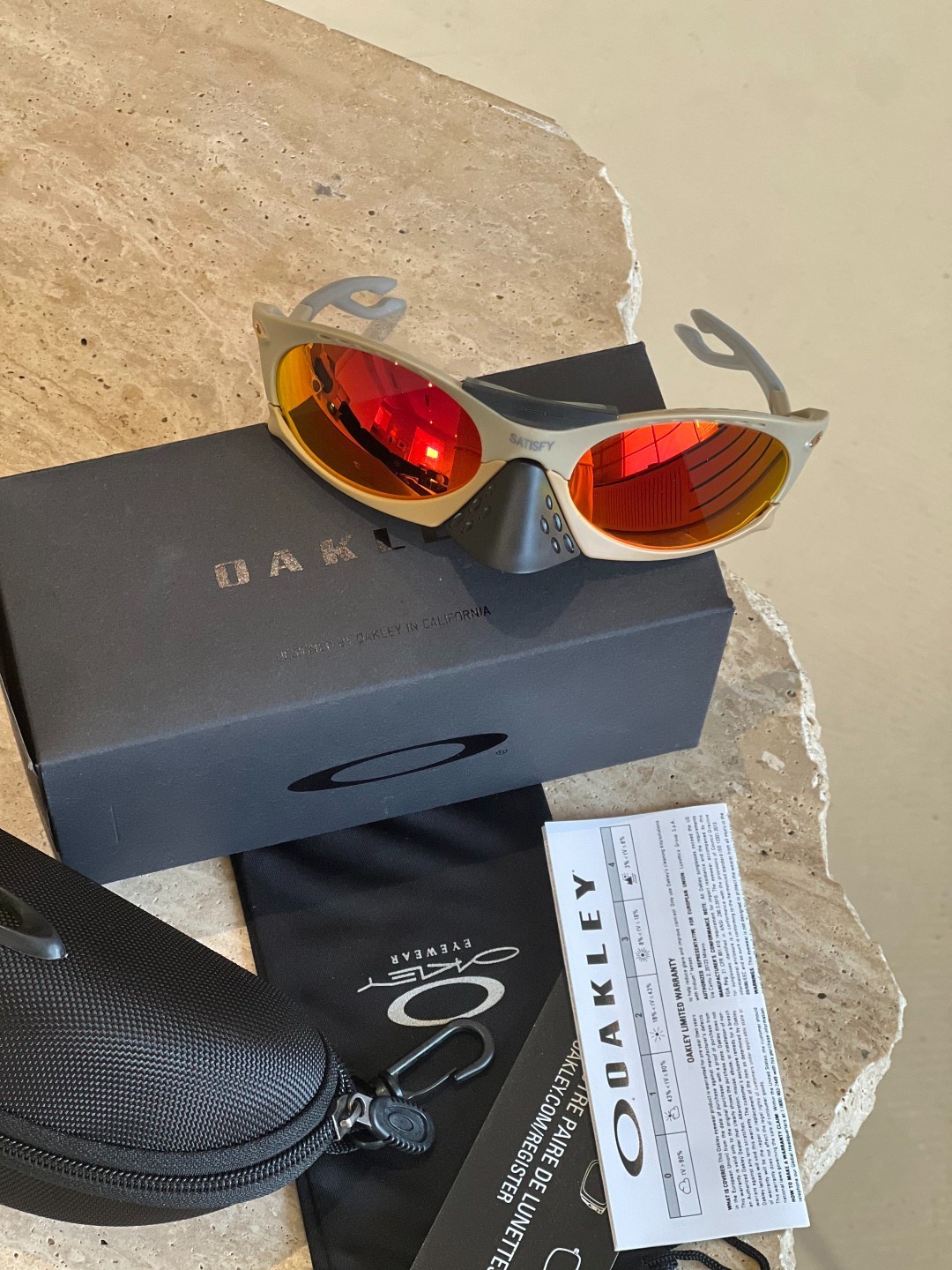OAKLEY x SATISFY Plantaris Prizm Sunglasses Red Unisex - NEW