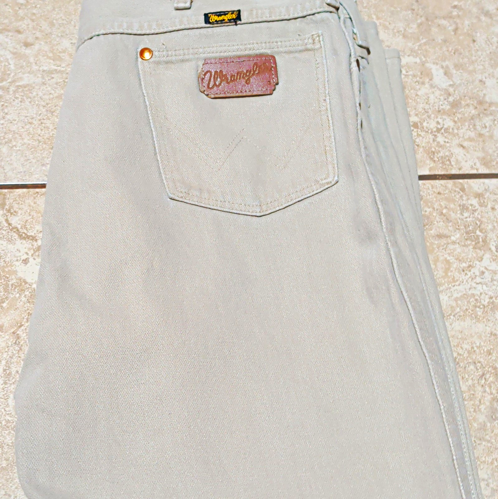 Vintage Wrangler 936TAN Cowboy Cut Slim Fit Jeans Men\'s 38x34 Tan Made in USA