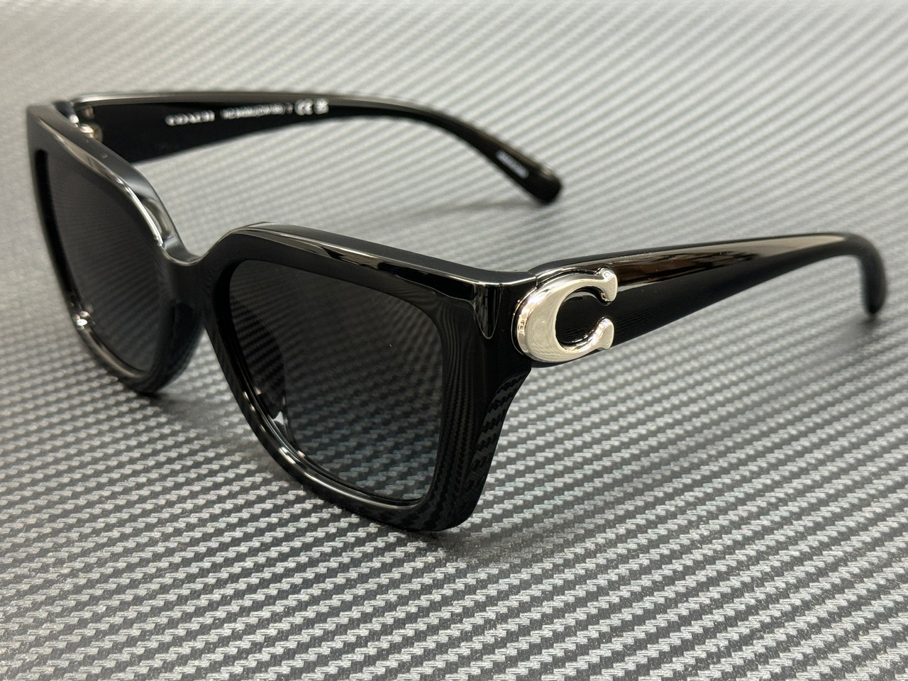 COACH HC8408U 50023C Black Grey Gradient Women\'s 55 mm Sunglasses