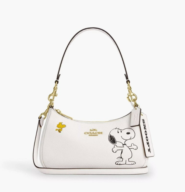 COACH x PEANUTS Teri Shoulder Bag Snoopy Chalk Multi CBJ76 Outlet 