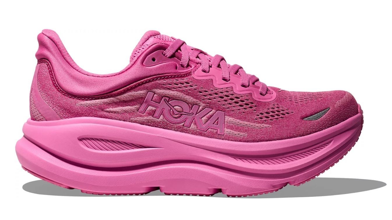 HOKA Women\'s Bondi 9 Running Shoes Crabapple/Crabapple Freeship