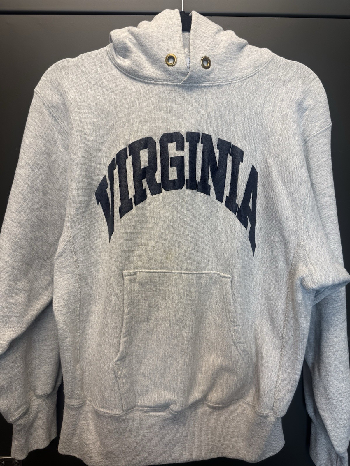 Vintage 80s Champiom Reverse Weave Warmup Hoodie size Medium fits SMALL w/Flaw