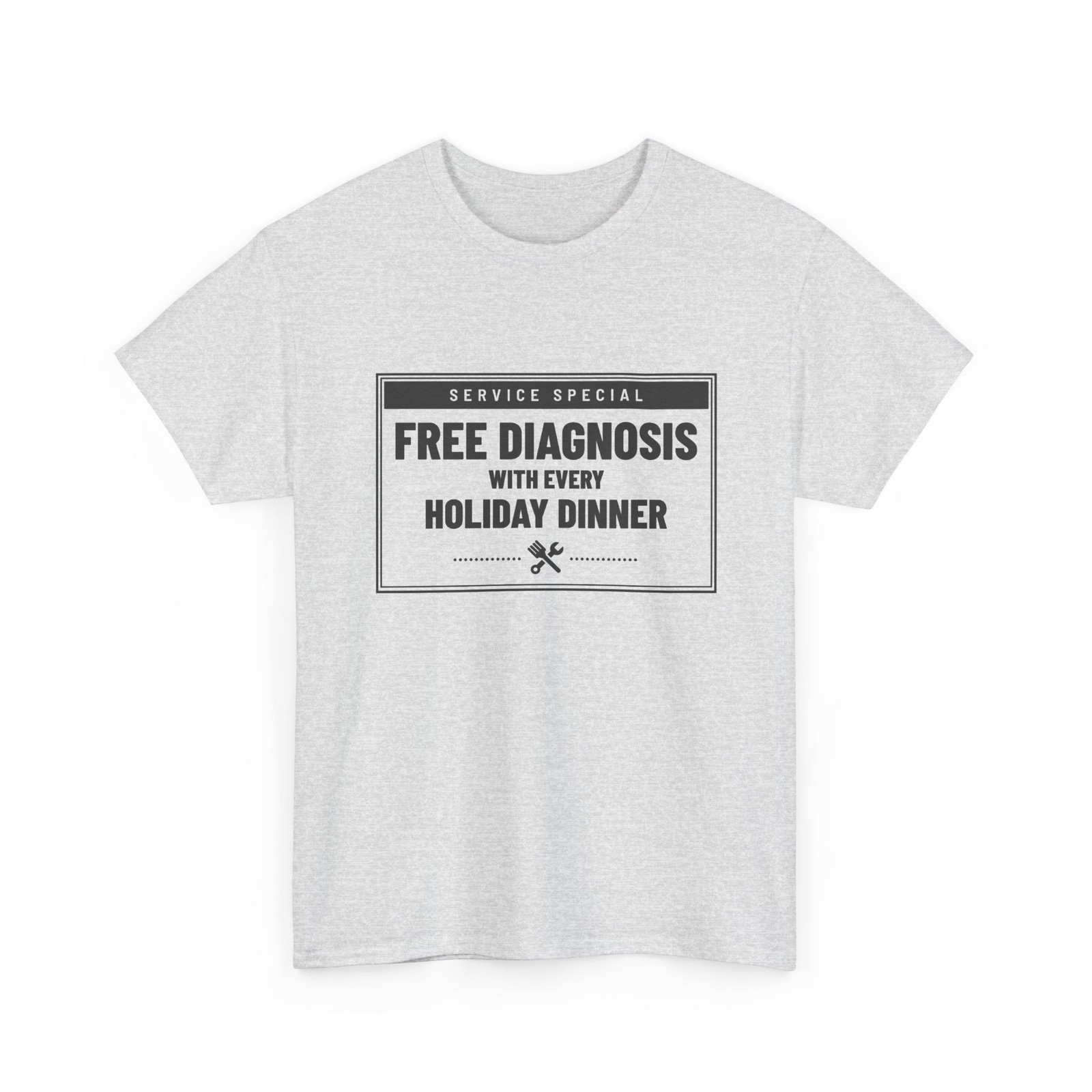 Funny Mechanic T-Shirt ThreadWill Free Diagnosis With Every Holiday Dinner Gift