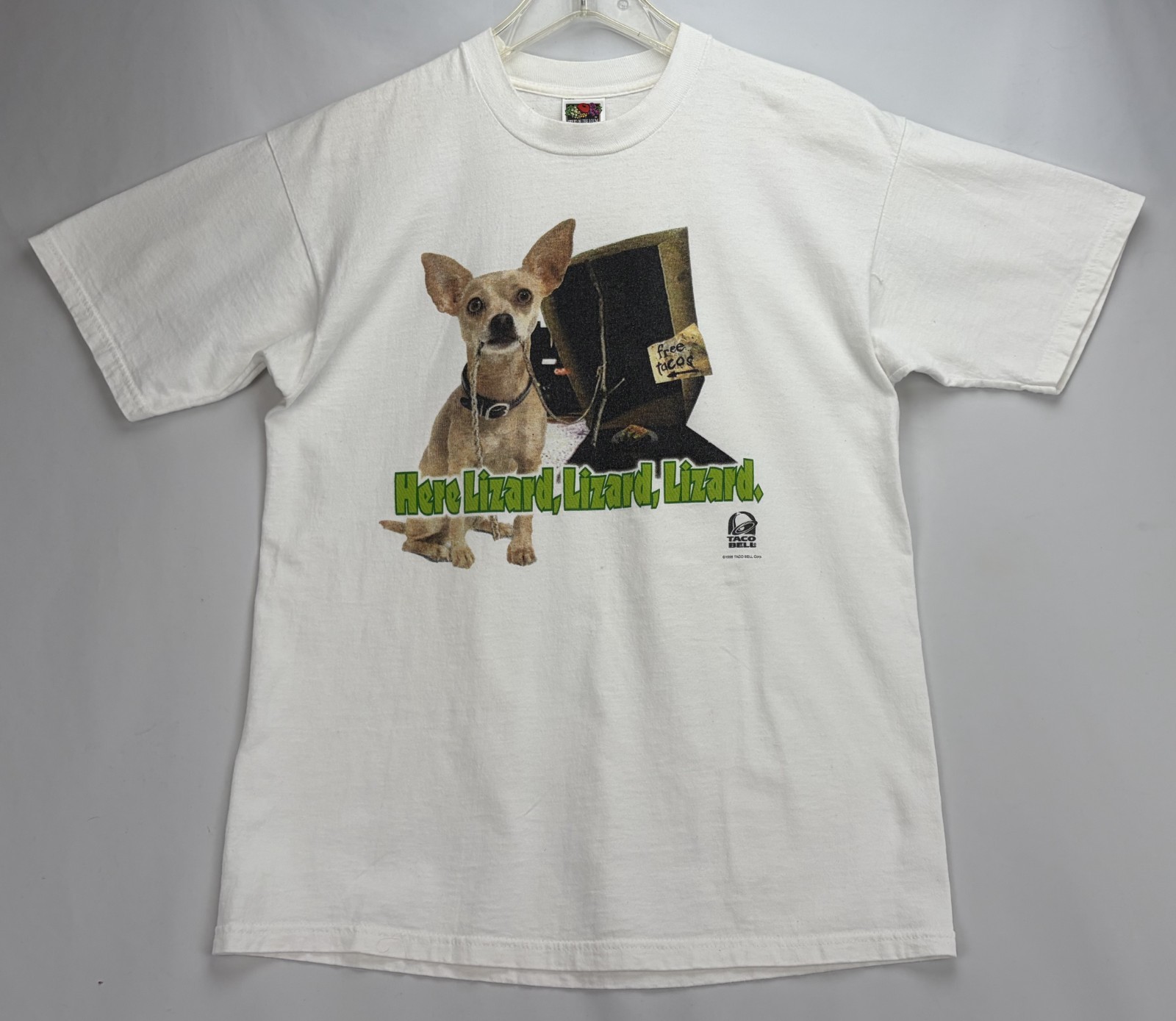 Vintage 1998 Taco Bell Chihuahua Godzilla T-Shirt Large Movie Promo 90s