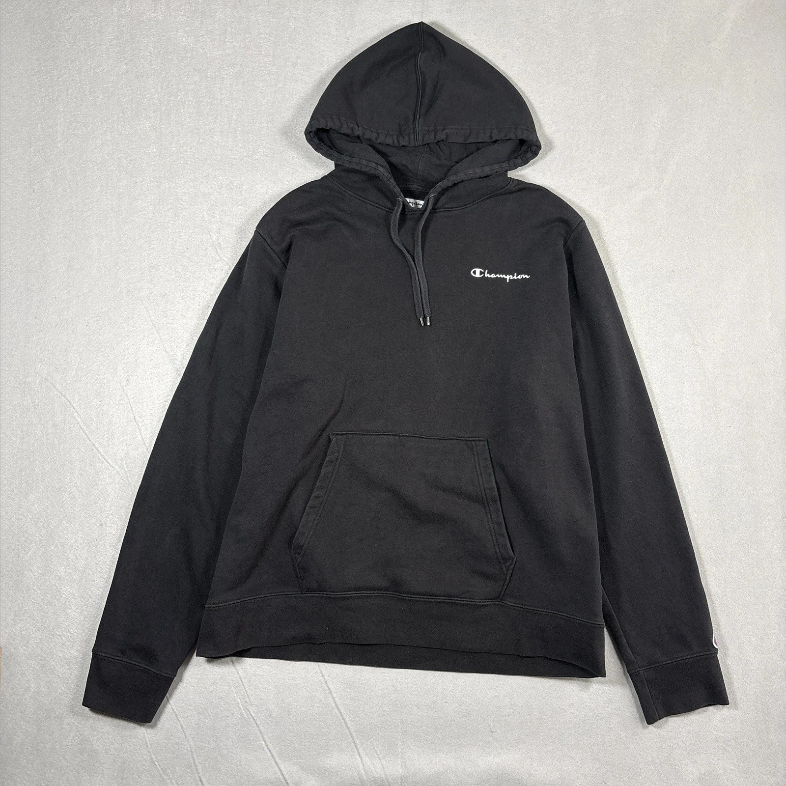 Champion Men\'s Size XL Black Hoodie Pullover Sweater Athletic Sweatshirt