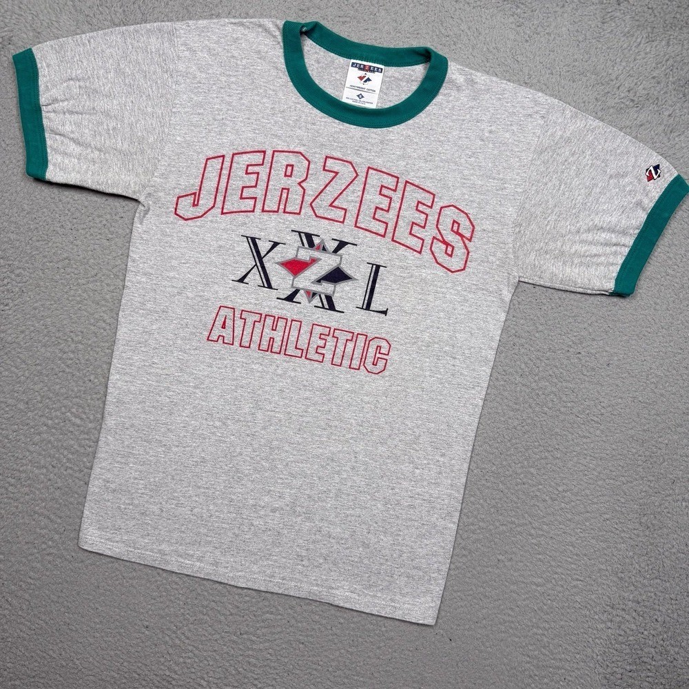 Vintage Jerzees Promotional Advertising Ringer T-shirt
