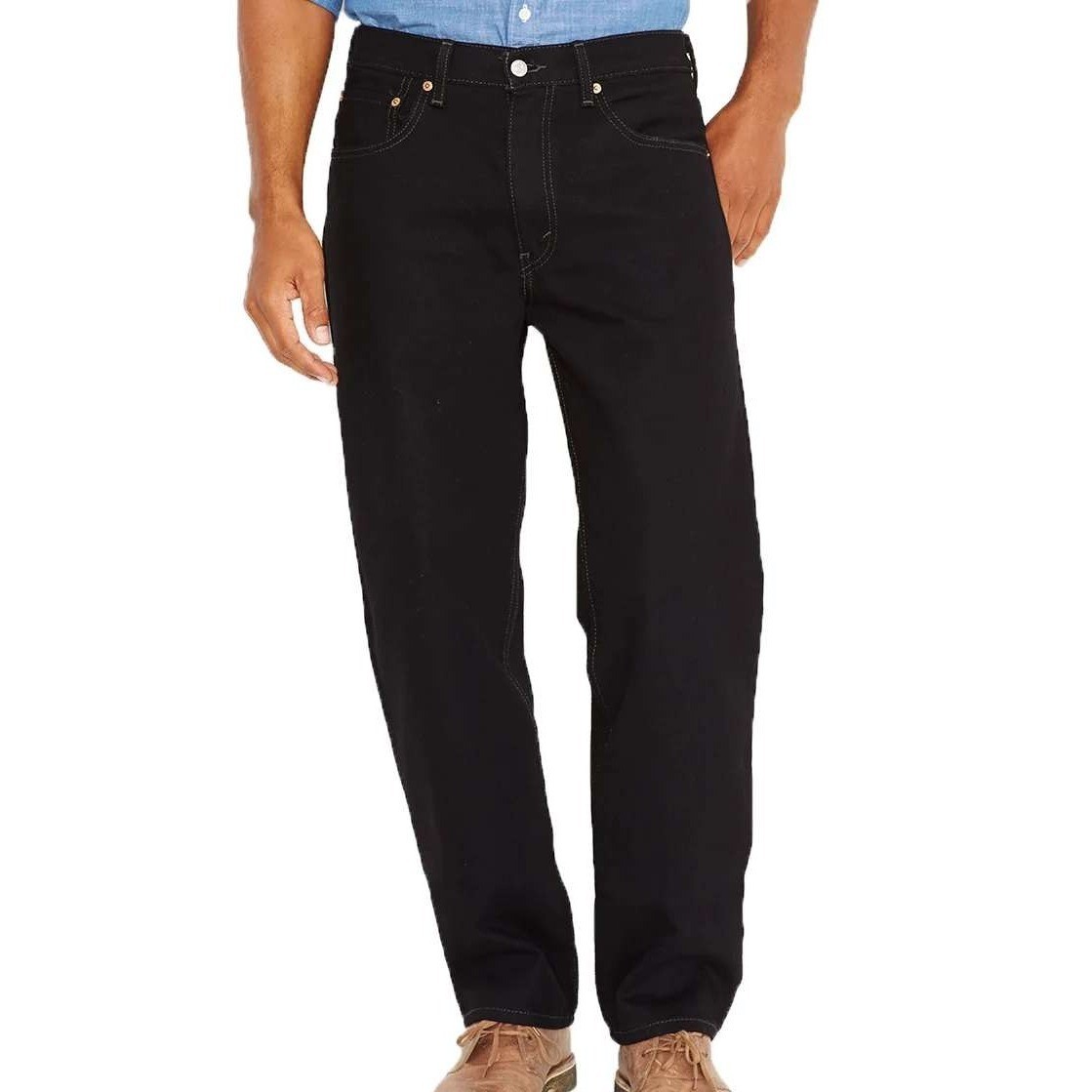 NWT Levi\'s 550 Relaxed Fit Jeans Men\'s 32x29 Black 100% Cotton Denim