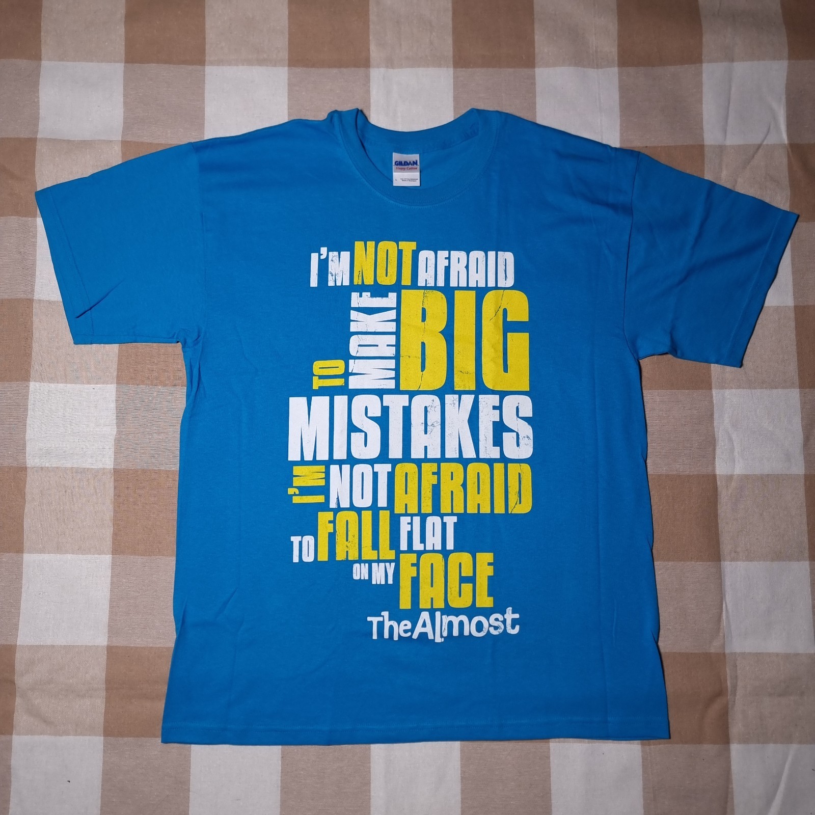 Y2K The Almost Band T-Shirt Size L Blue Aaron Gillespie