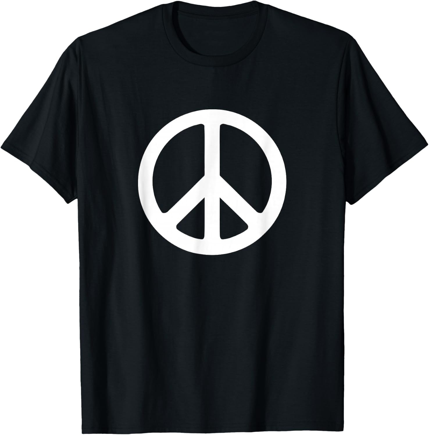 White Peace Sign Graphic T-Shirt Unisex Black Gift Idea