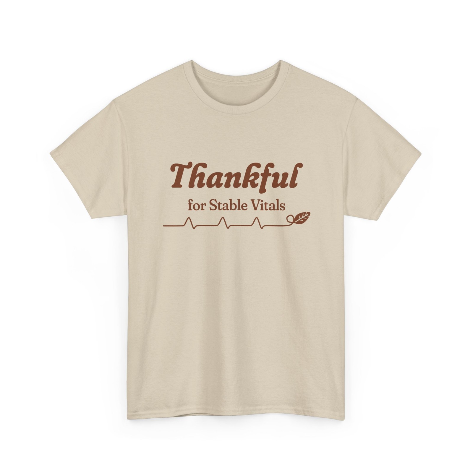 Thanksgiving Nurse Graphic T-Shirt ThreadWill Thankful for Stable Vitals RN Gift
