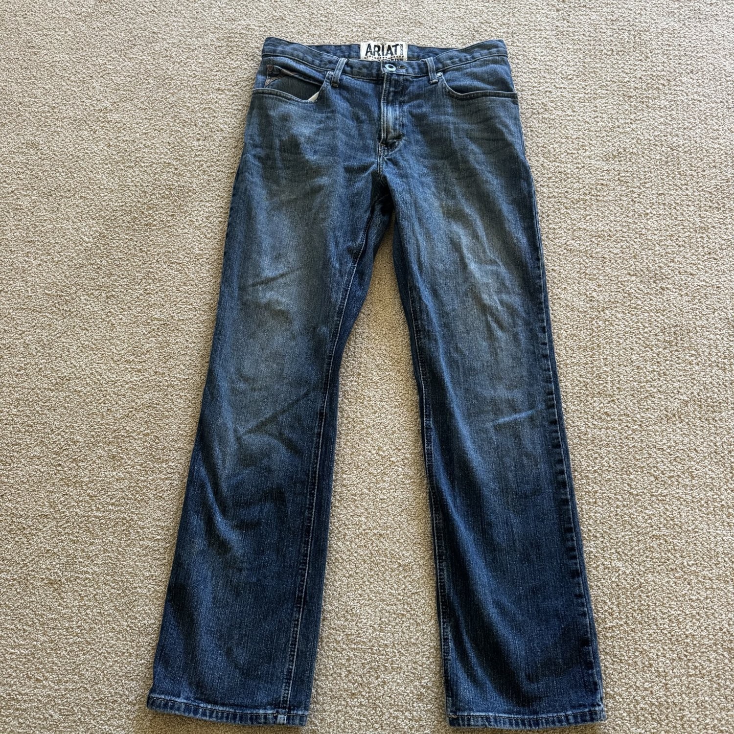 Ariat Denim M4 Low Rise Bootcut Jeans Men\'s Size 32 Western Cowboy Blue Medium