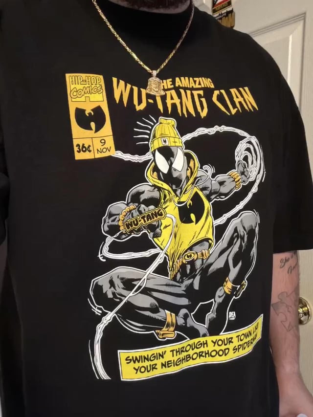 Wu-Tang Clan Spider-Man Mashup T-Shirt, Hip Hop, Rap Tee, reprint