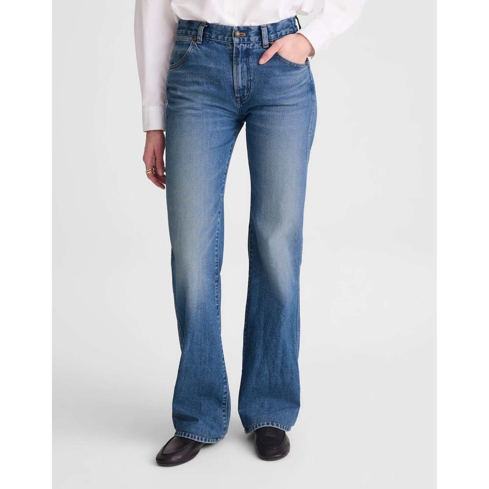 NWT Madewell Relaxed Bootcut Jeans Retro Bright Wash Blue Denim NZ091 Sz 28