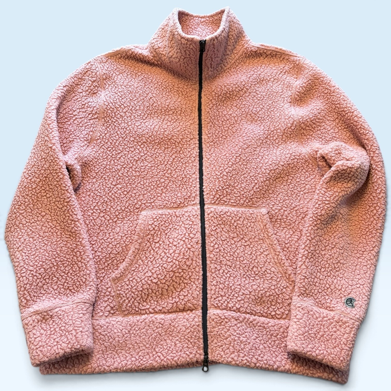 Champion X Todd Snyder Jacket Mens Large Pink Sherpa Fleece Full Zip Warm