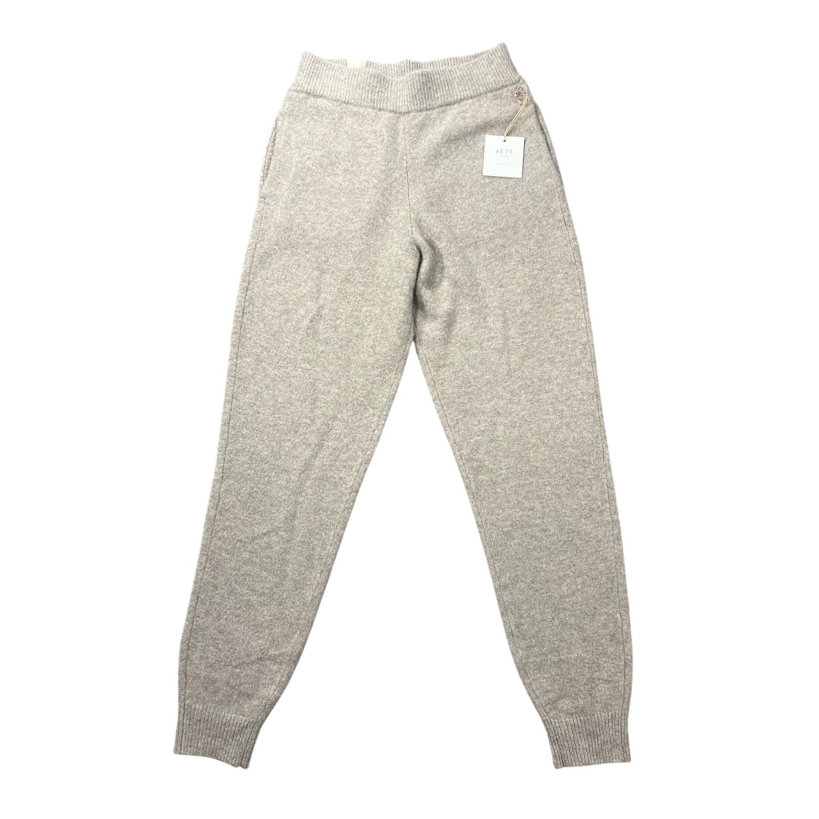 NWT AE77 Premium Cashmere Jogger Women\'s Small Beige Pants American Eagle $248