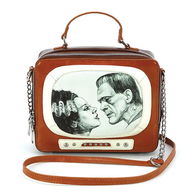Frankenstein and Bride Tv Set Bag in Vinyl