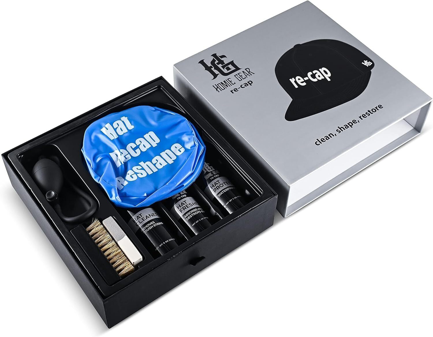 Homiegear ReCap Cleaning Kit with Headwear Protection Spray for Caps - Hat Care