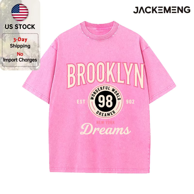 Y2K Oversized Washed City Cursive Graphic Tee Vintage Streetwear Script T-Shirt