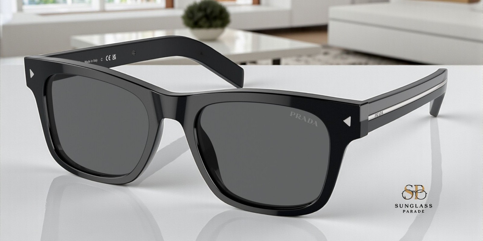 PRADA PR A17S 16K731 Black Dark Grey 54 mm Men\'s Sunglasses