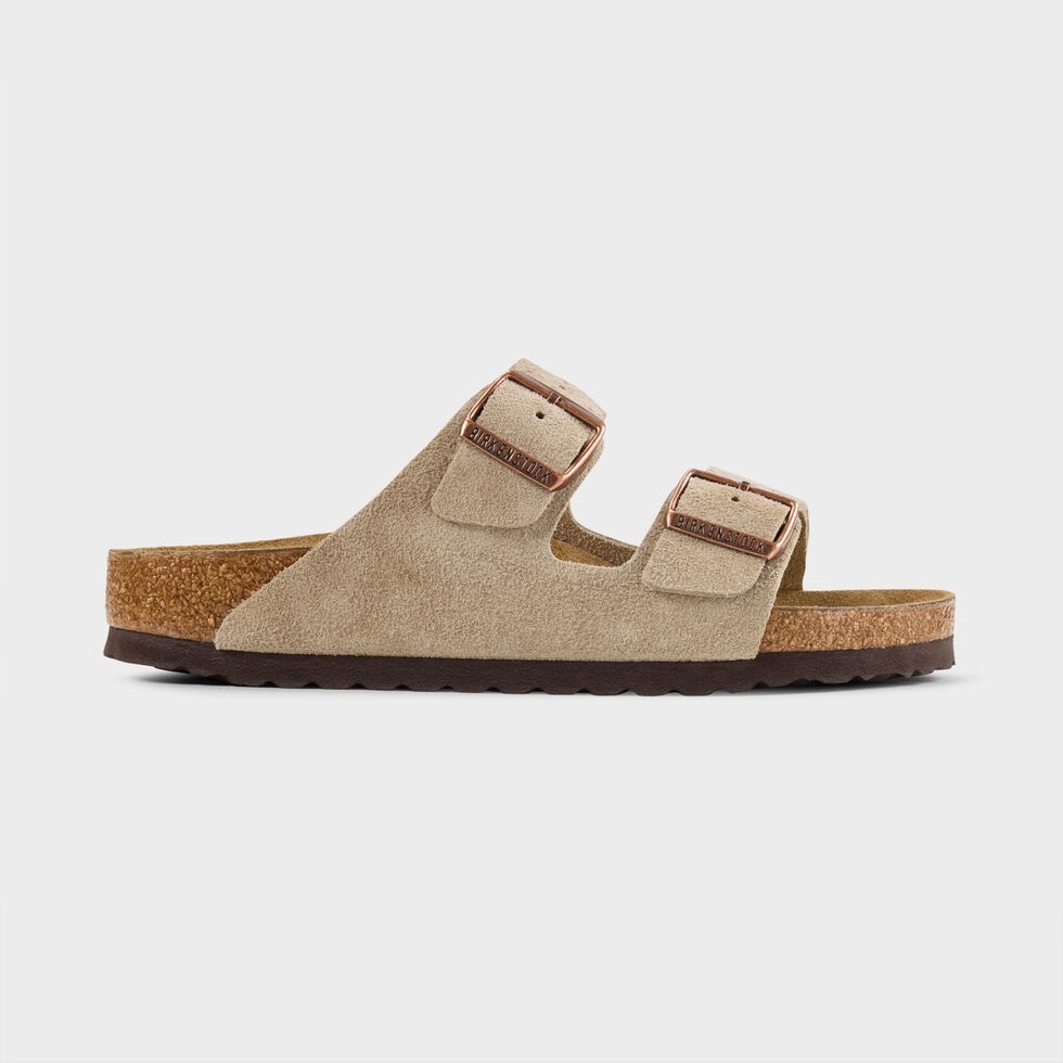 Women\'s Birkenstock Arizona Suede Sandals Taupe M NEW AND FREESHIPPING