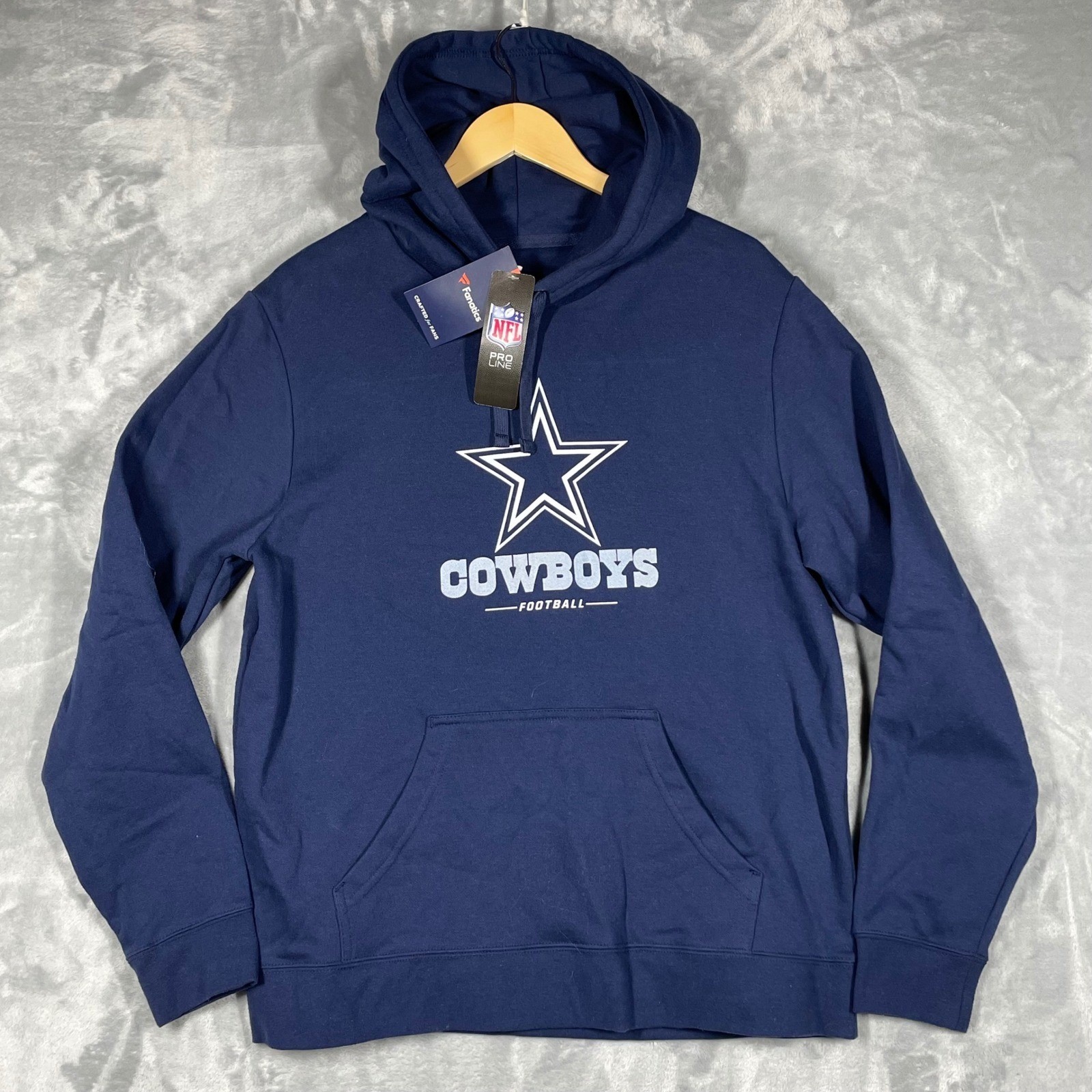 Dallas Cowboys NFL Fanatics Pro Line Navy Blue Hoodie Sweatshirt Mens L NEW