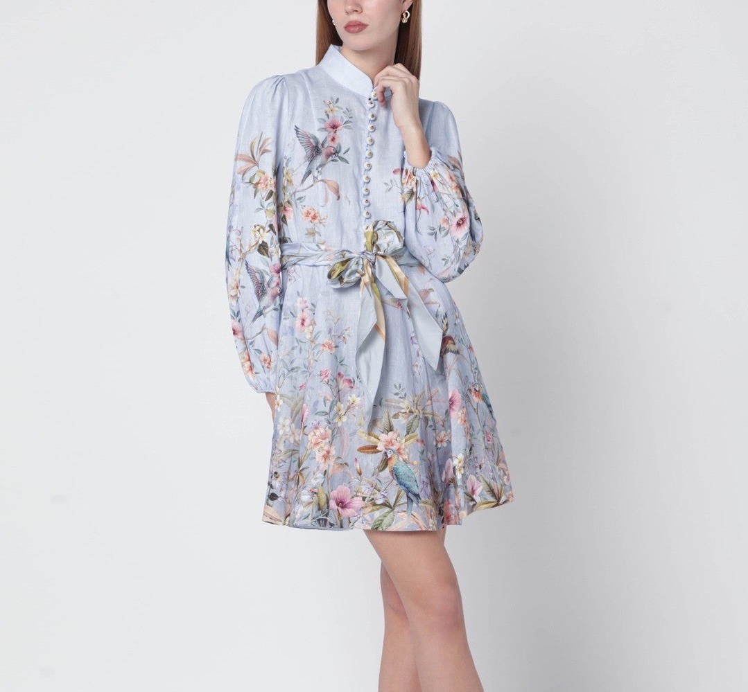 Zimmermann Minidress Rebellion Printed Linen NWT Size 2 US 8 $ 1100