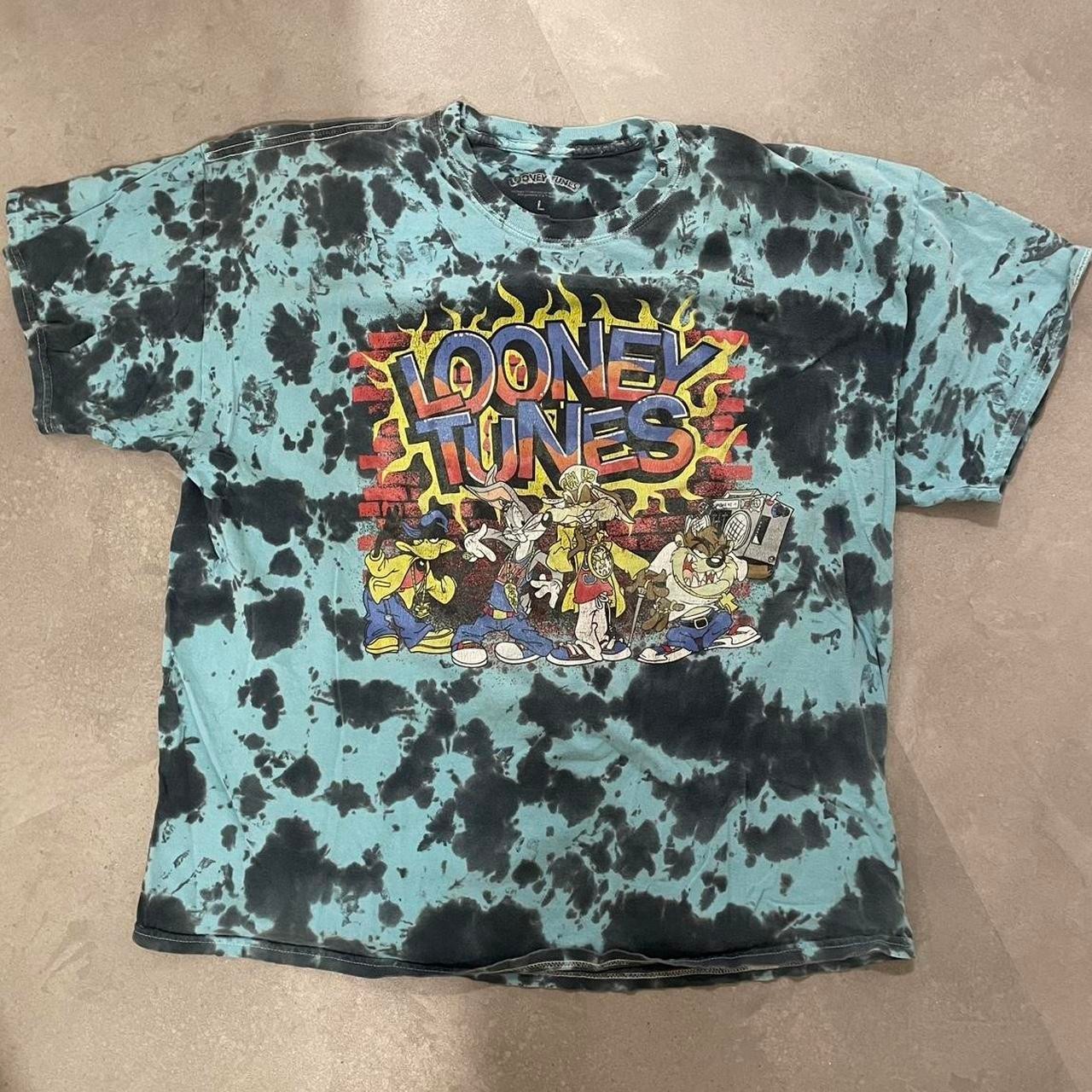 Looney Tunes Tie Dye T-Shirt Men\'s L Vintage Style Graphic Tee