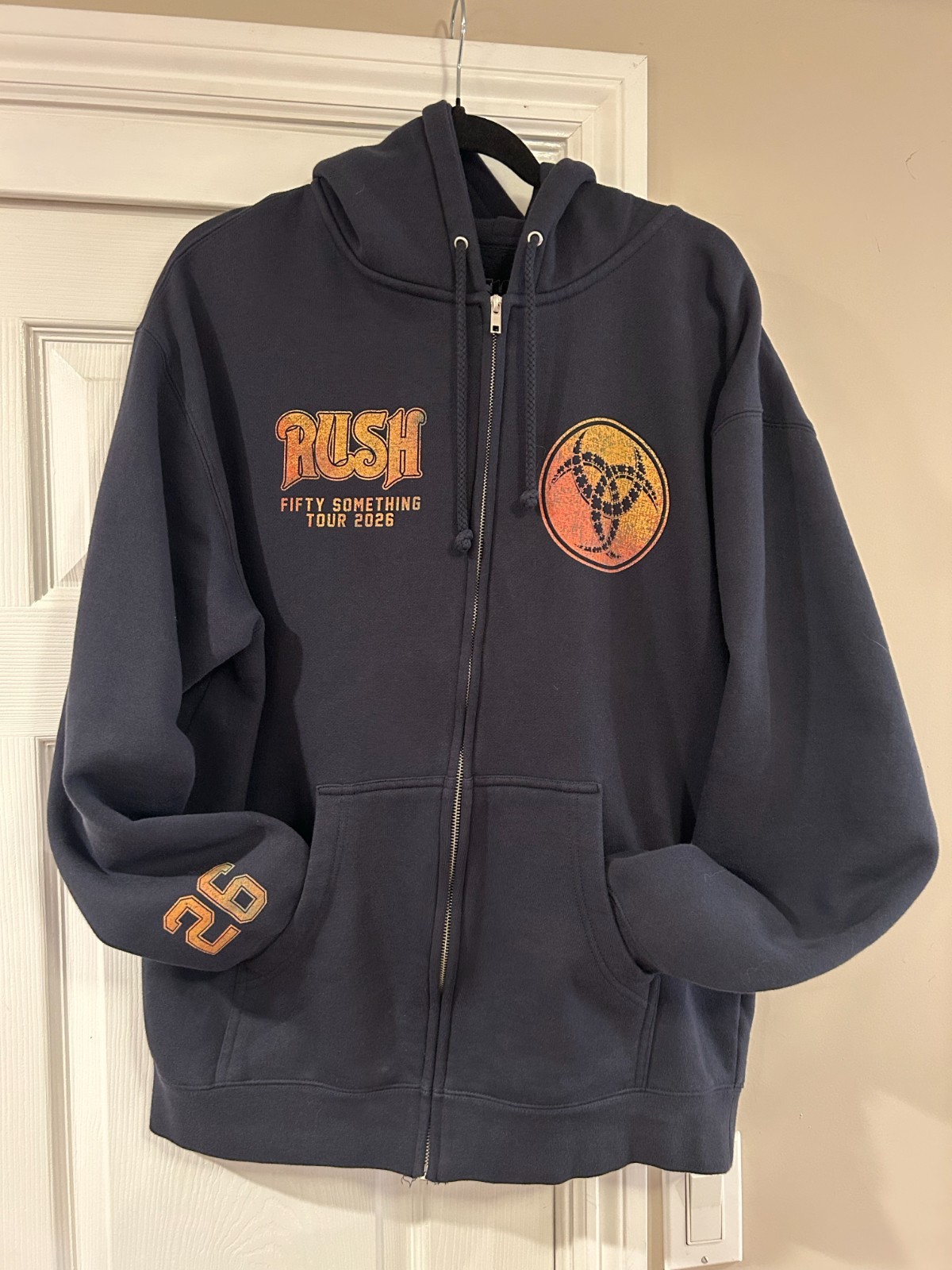 Rush Fifty Something Zip Hoodie Legit Show Merch L
