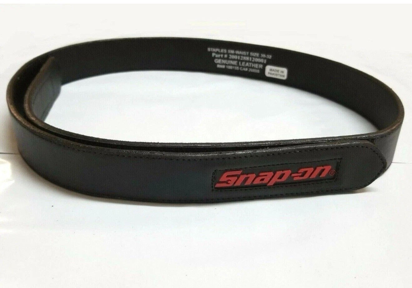 Genuine Leather Snap on Mechanics No-Scratch Belt- Leather Work Belt Size 30-48